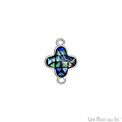 Shell Charm Clover 10mm Double Bail Bracelet Charm Pendant  Jewelry GemMartUSA