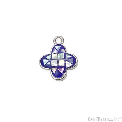 Shell Charm Clover 10mm Single Bail Bracelet Charm Pendant  Jewelry GemMartUSA