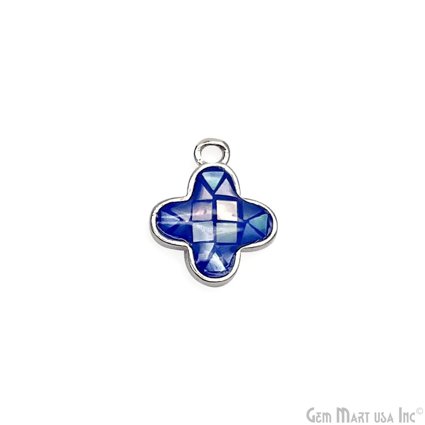 Shell Charm Clover 10mm Single Bail Bracelet Charm Pendant  Jewelry GemMartUSA