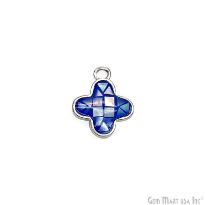 Shell Charm Clover 10mm Single Bail Bracelet Charm Pendant  Jewelry GemMartUSA