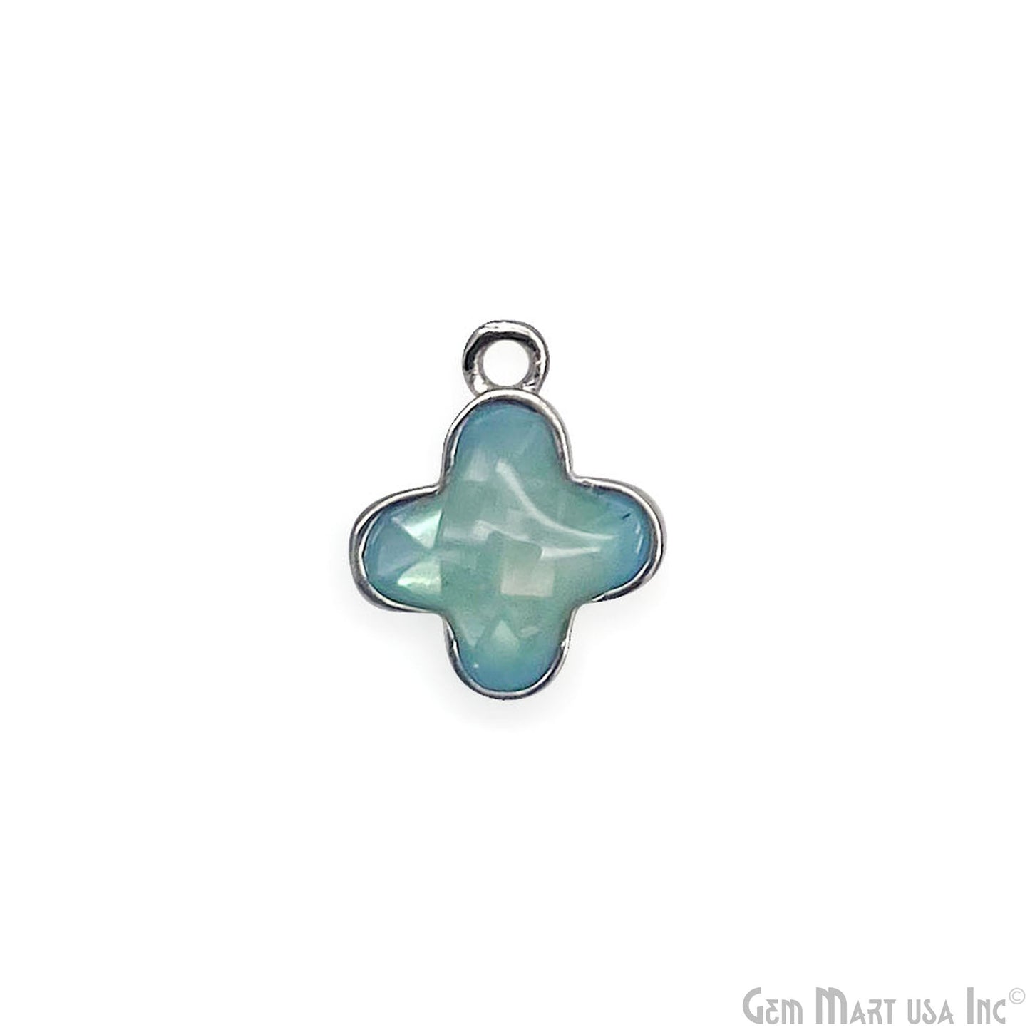 Shell Charm Clover 10mm Single Bail Bracelet Charm Pendant  Jewelry GemMartUSA