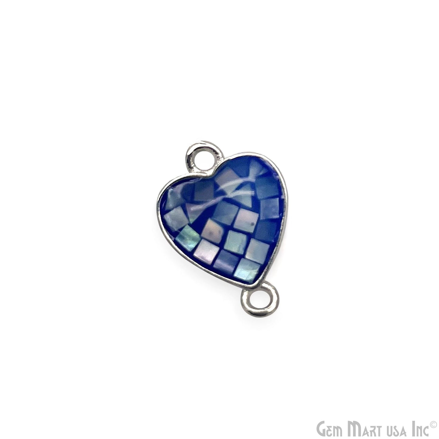 Shell Charm Heart 14x10mm Double Bail Bracelet Charm Pendant  Jewelry GemMartUSA