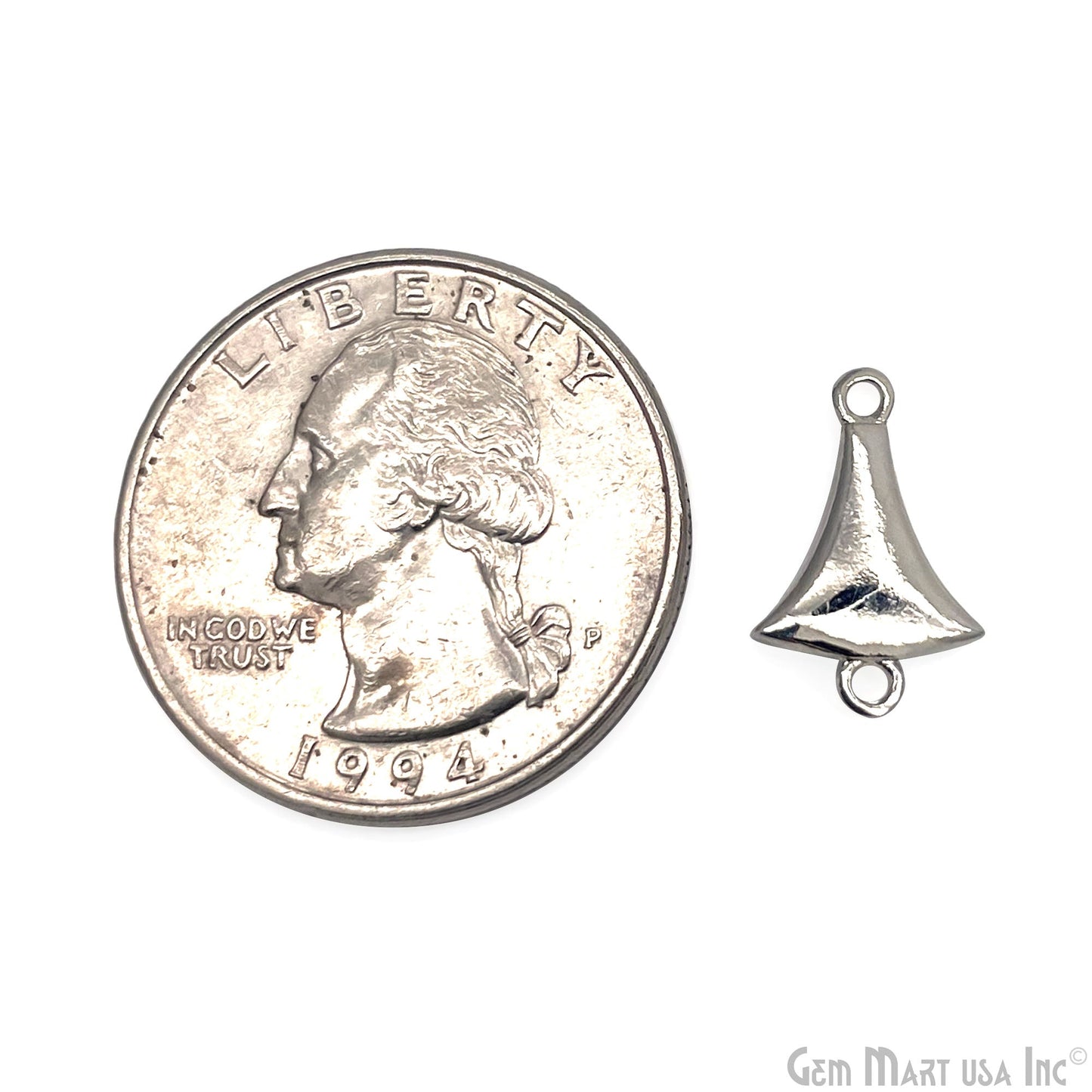 Shell Charm Free Form 15x10mm Double Bail Bracelet Charm Pendant Jewelry GemMartUSA