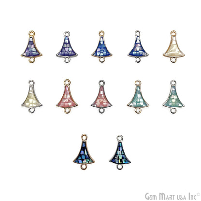 Shell Charm Free Form 15x10mm Double Bail Bracelet Charm Pendant Jewelry GemMartUSA