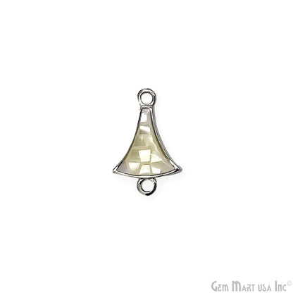 Shell Charm Free Form 15x10mm Double Bail Bracelet Charm Pendant Jewelry GemMartUSA