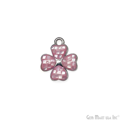 Clover shape Charm Shell 14x12mm Single Bail Connector Charm Jewelry GemMartUSA