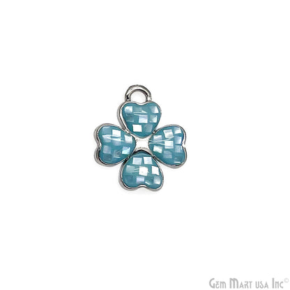 Clover shape Charm Shell 14x12mm Single Bail Connector Charm Jewelry GemMartUSA
