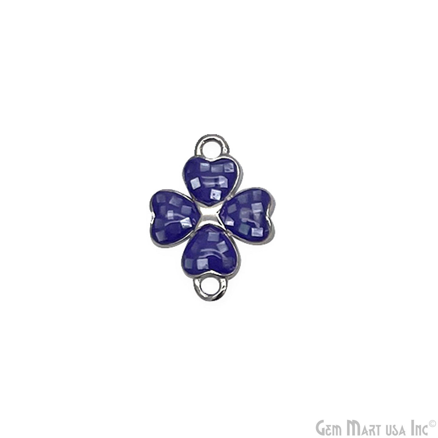 Clover shape Charm Shell 16x12mm Double Bail Connector Charm Jewelry GemMartUSA