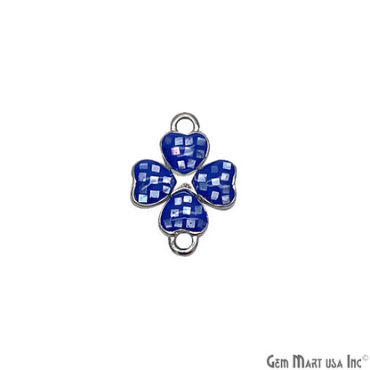 Clover shape Charm Shell 16x12mm Double Bail Connector Charm Jewelry GemMartUSA