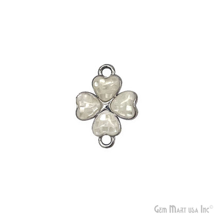 Clover shape Charm Shell 16x12mm Double Bail Connector Charm Jewelry GemMartUSA