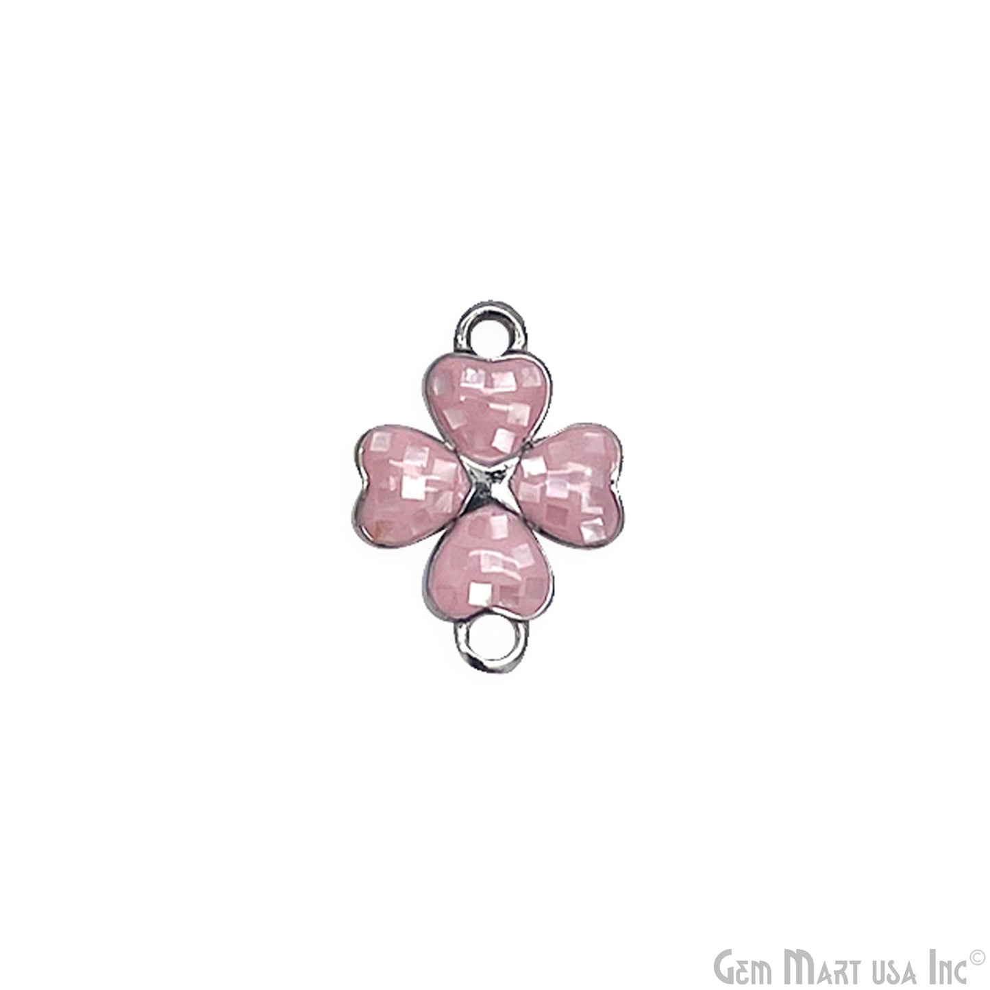 Clover shape Charm Shell 16x12mm Double Bail Connector Charm Jewelry GemMartUSA