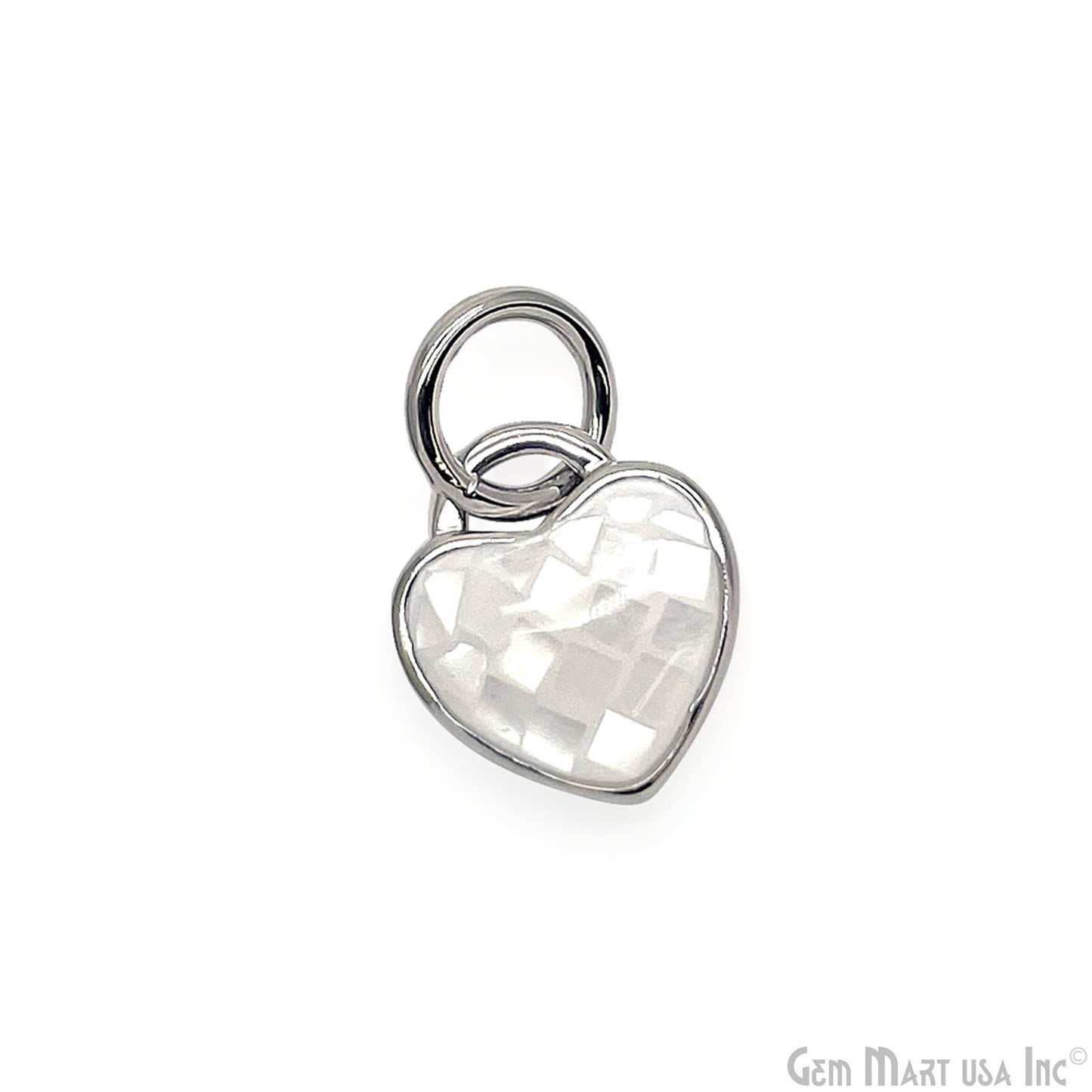 Heart Charm Pendant 10mm Single Bail Bracelet Charm Jewelry GemMartUSA