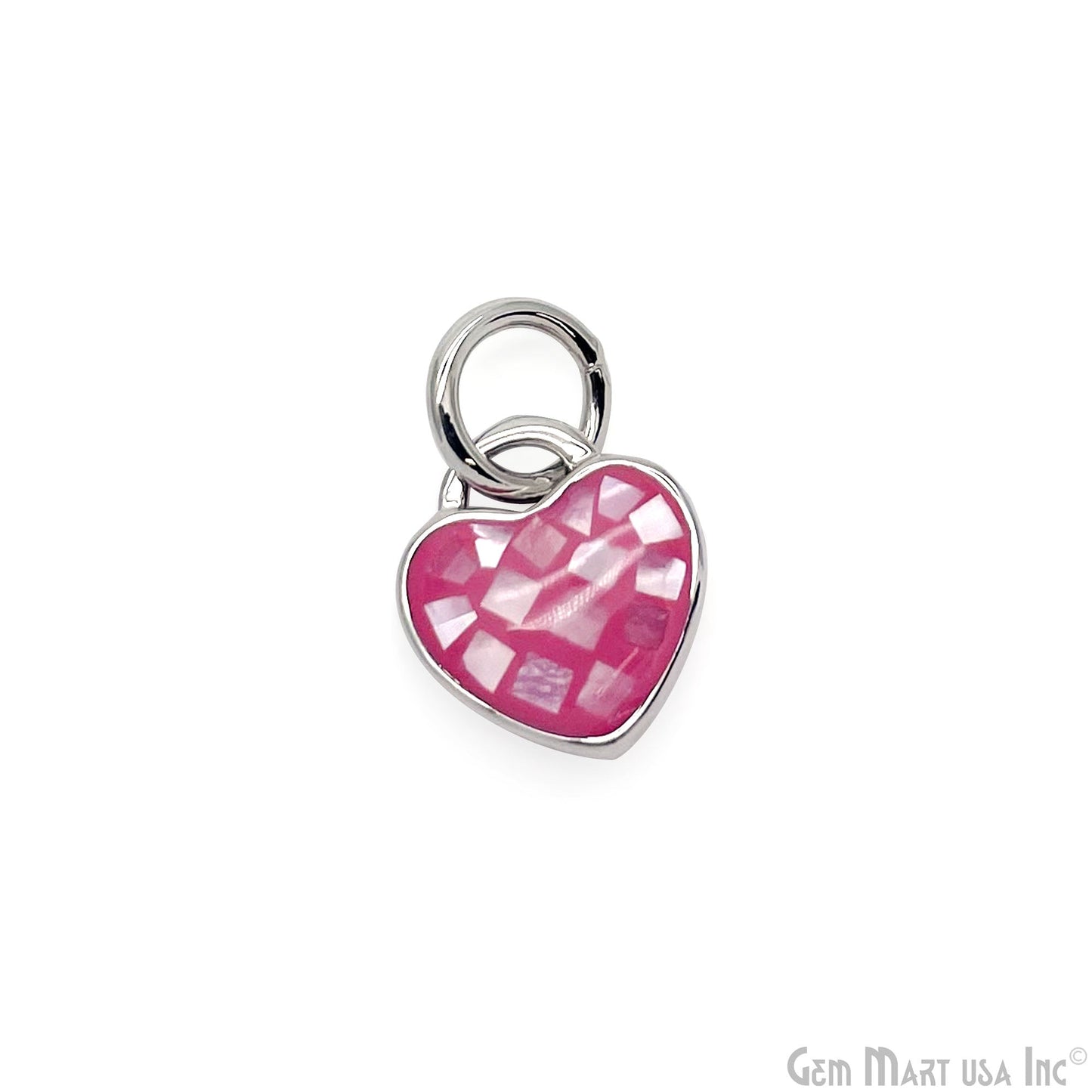 Heart Charm Pendant 10mm Single Bail Bracelet Charm Jewelry GemMartUSA