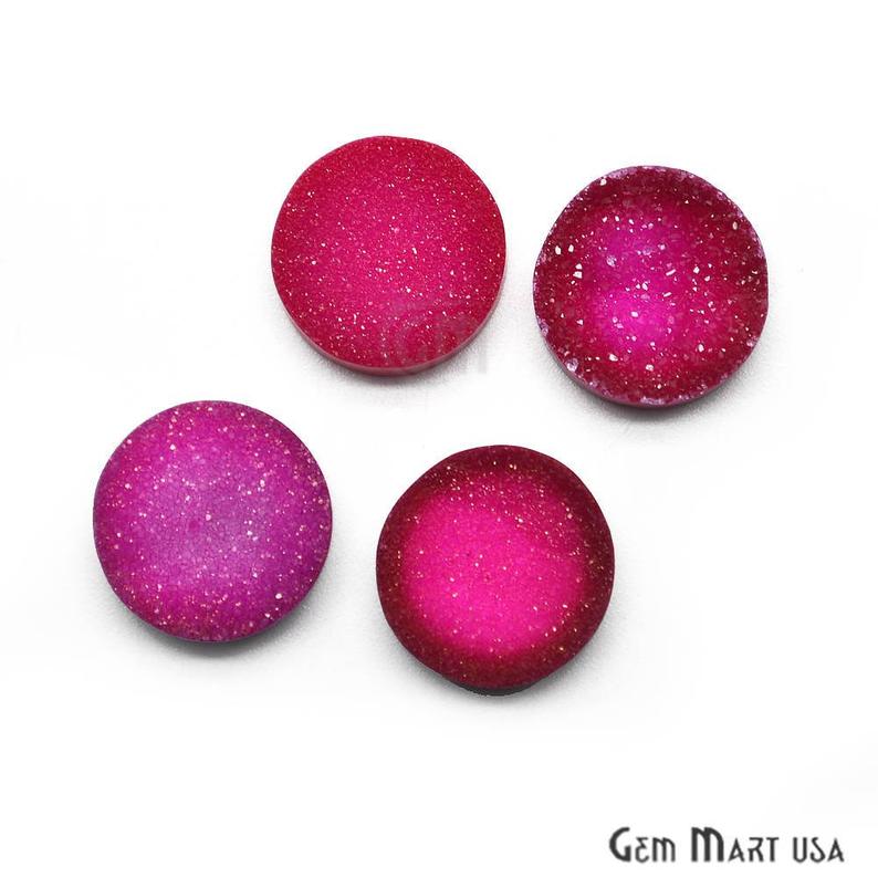 Color Druzy Cabochon 16mm Round Loose Druzy (Pick Your Color) - GemMartUSA