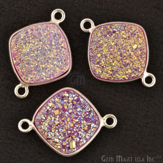 druzy connector beads, druzy connector