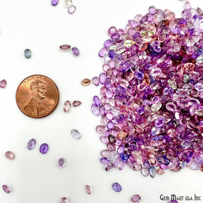 Multi Spinel Faceted Loose Stones, 4-6MM Natural Mix Gemstones, Wholesale Gem Supply