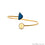 Gold Electroplated Adjustable Gemstone with Druzy Stacking Bangle Bracelet