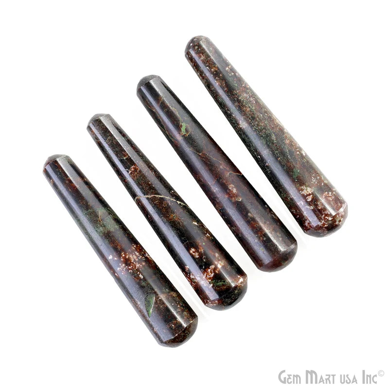 Natural Garnet Hand Made SPA Massage Wand Reiki Healing Crystal Relaxation Meditation Collection Gift, Healing Crystal, 4Inch