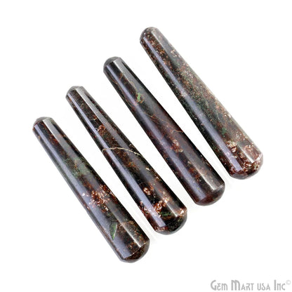 Natural Garnet Hand Made SPA Massage Wand Reiki Healing Crystal Relaxation Meditation Collection Gift, Healing Crystal, 4Inch