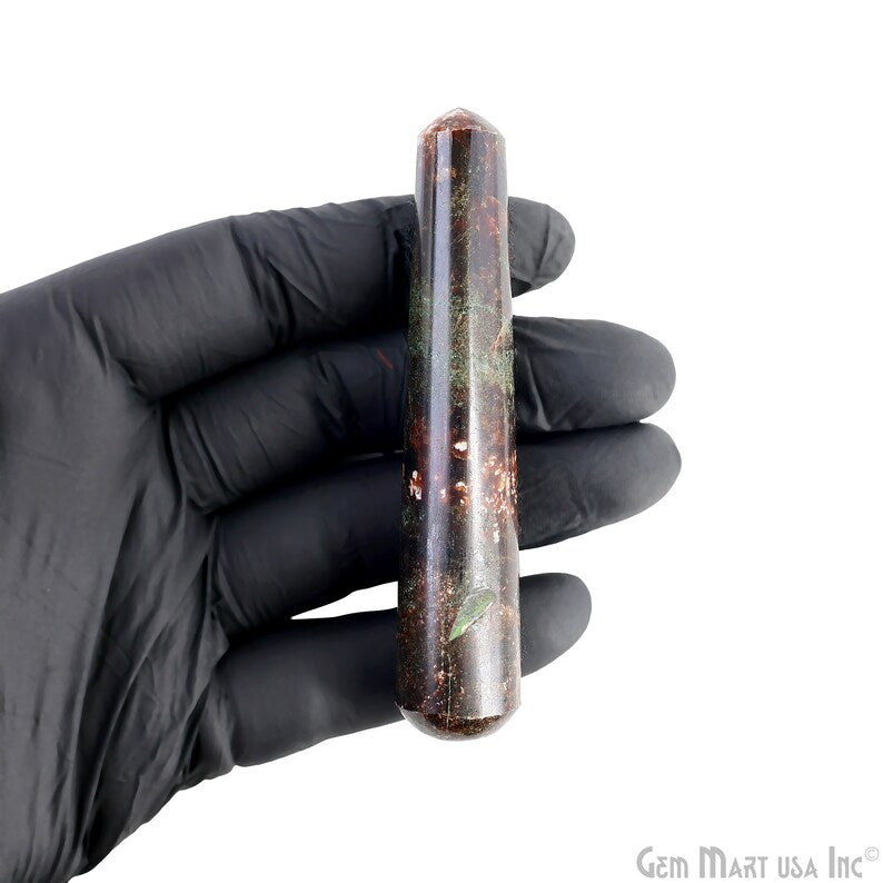 Natural Garnet Hand Made SPA Massage Wand Reiki Healing Crystal Relaxation Meditation Collection Gift, Healing Crystal, 4Inch