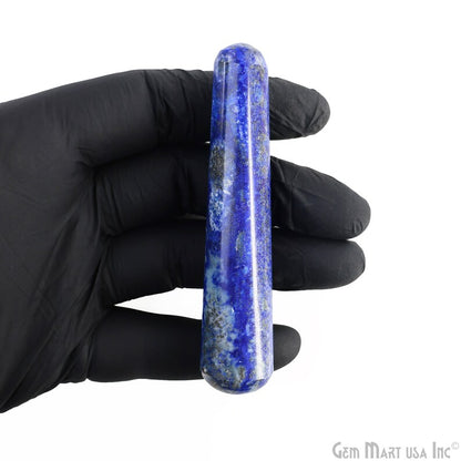 Lapis Hand Made SPA Massage Wand Reiki Healing Crystal Relaxation Meditation Collection Gift, Healing Crystal, 4Inch