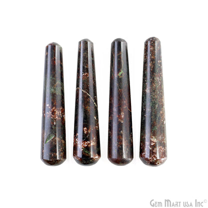 Natural Garnet Hand Made SPA Massage Wand Reiki Healing Crystal Relaxation Meditation Collection Gift, Healing Crystal, 4Inch
