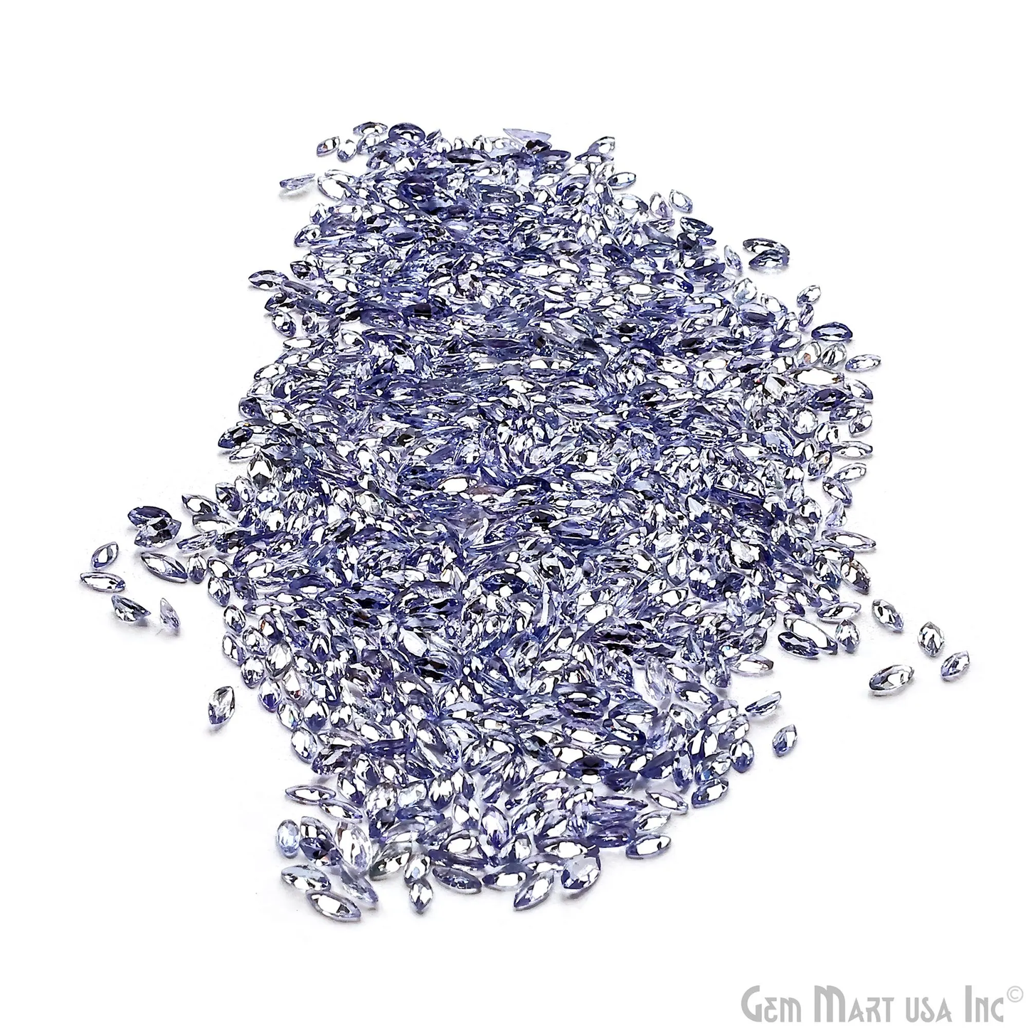 Tanzanite Wholesale Gemstones, 100% Natural Precious Gems, Blue and Purple Faceted Loose Gems, 3x6mm, Marquise, 5 Carats