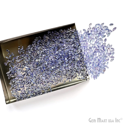 Tanzanite Wholesale Gemstones, 100% Natural Precious Gems, Blue and Purple Faceted Loose Gems, 3x6mm, Marquise, 5 Carats