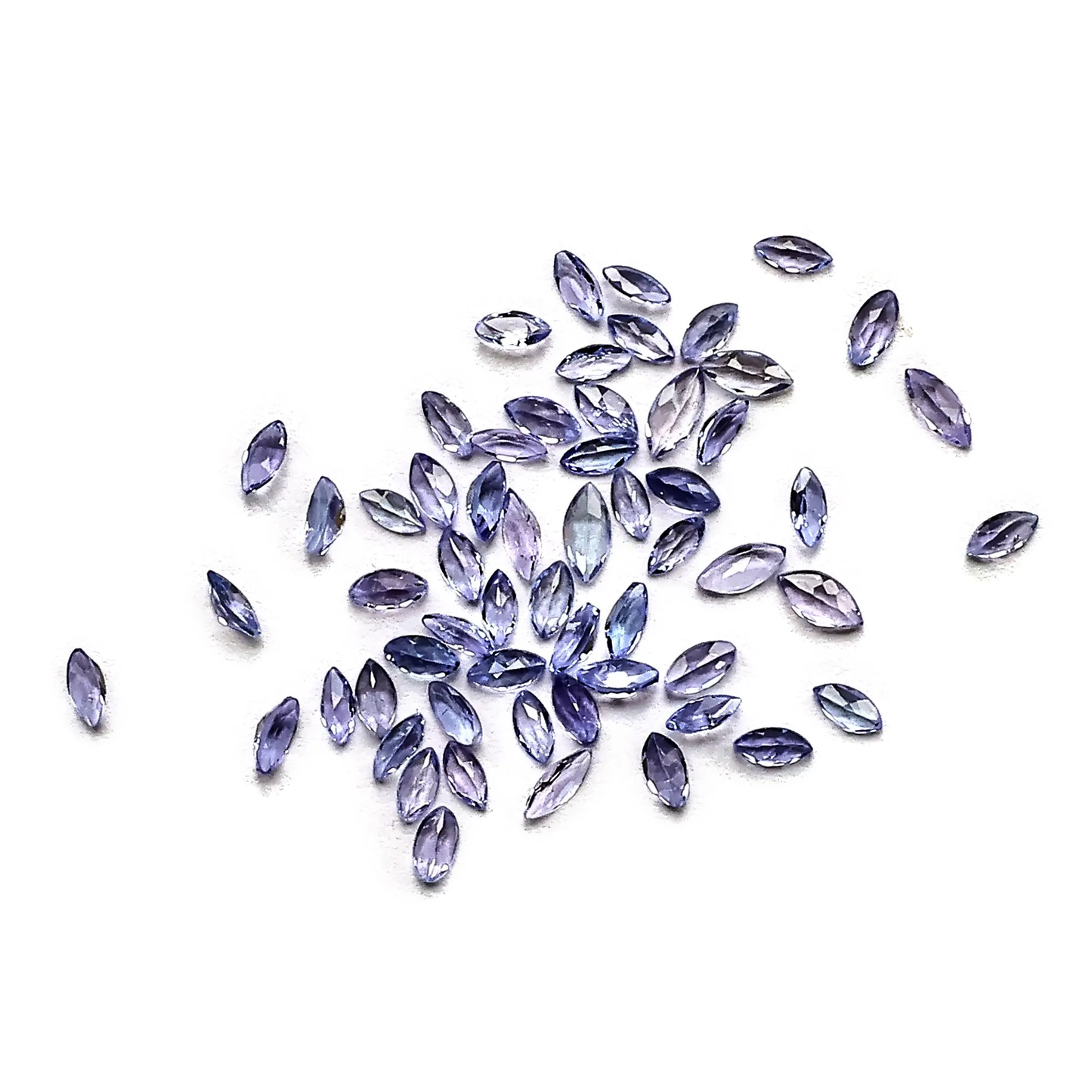 Tanzanite Wholesale Gemstones, 100% Natural Precious Gems, Blue and Purple Faceted Loose Gems, 3x6mm, Marquise, 5 Carats
