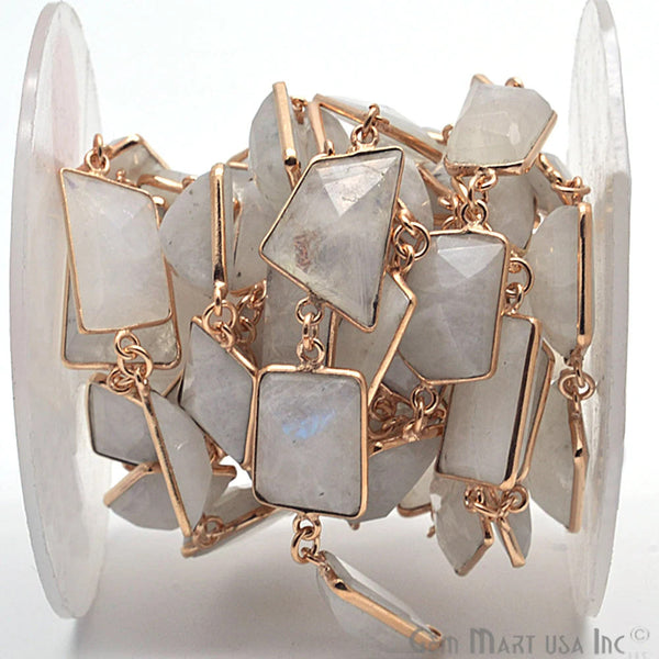 Rainbow Moonstone Fancy Cut...