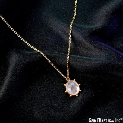 Oval 17x13mm Design Bezel Gold Plated Single Bail Gemstone Connector