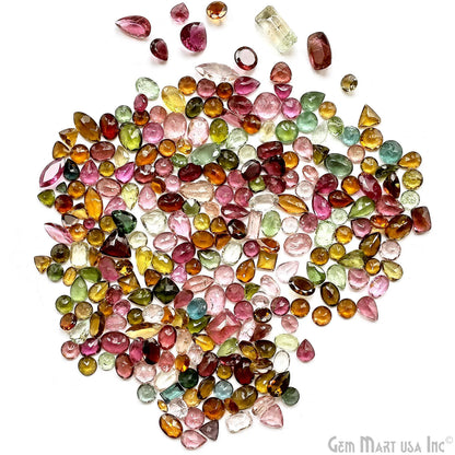 Multi Tourmaline Wholesale Gemstones, 100% Natural Semi-Precious Gems, Multi Color Faceted Loose Gems, 4-10mm, Mixed, 5 Carats