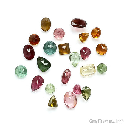 Multi Tourmaline Wholesale Gemstones, 100% Natural Semi-Precious Gems, Multi Color Faceted Loose Gems, 4-10mm, Mixed, 5 Carats
