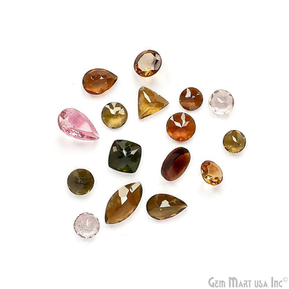 Multi Tourmaline Wholesale Gemstones, 100% Natural Semi-Precious Gems, Multi Color Faceted Loose Gems, 4-10mm, Mixed, 5 Carats