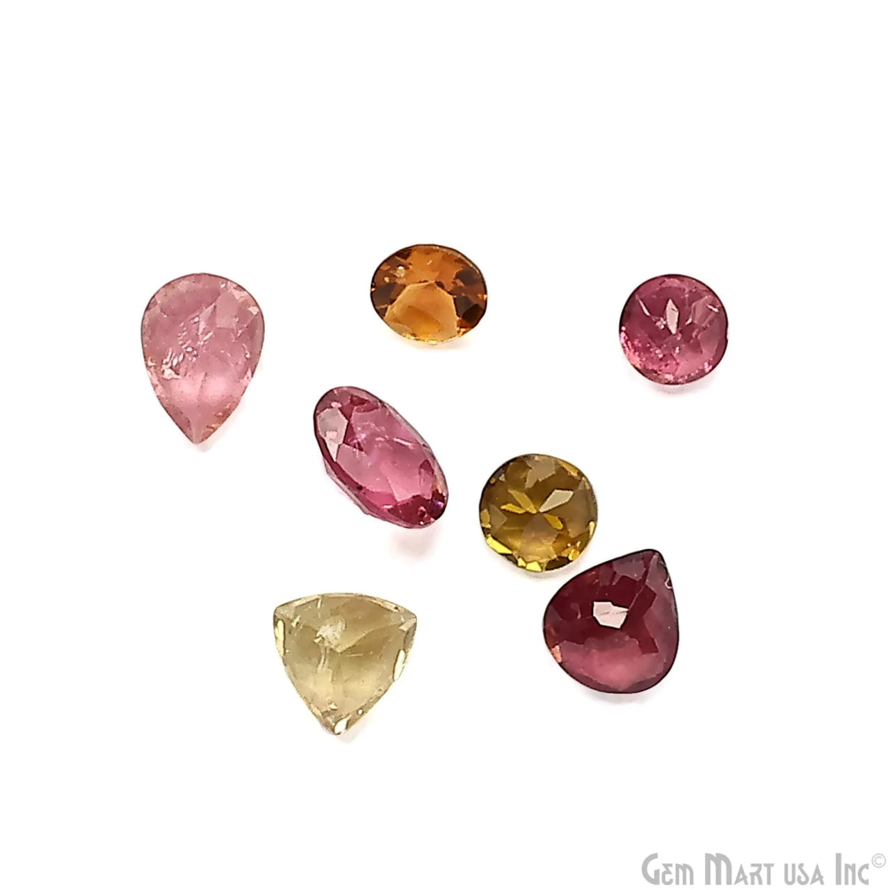 Multi Tourmaline Wholesale Gemstones, 100% Natural Semi-Precious Gems, Multi Color Faceted Loose Gems, 4-10mm, Mixed, 5 Carats