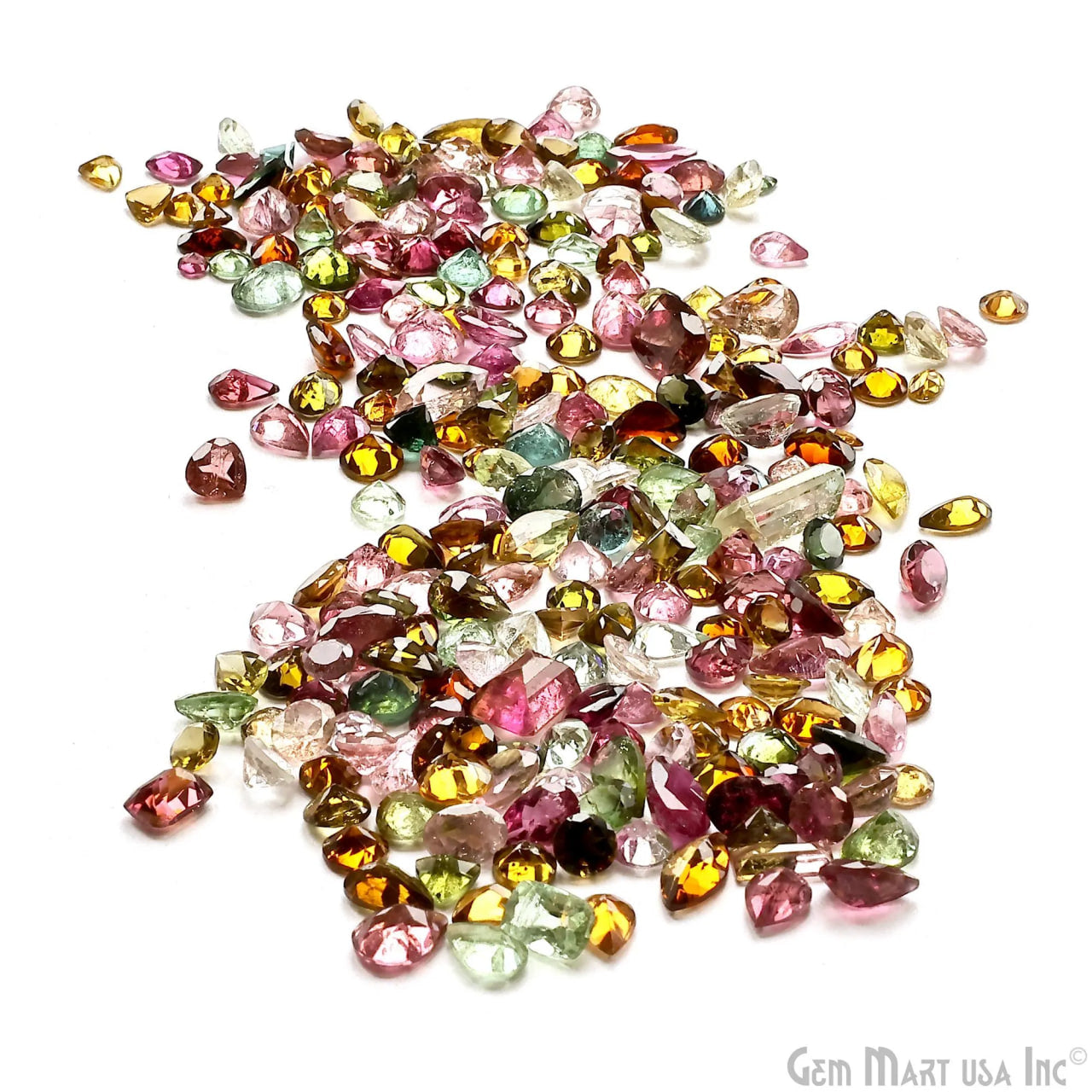 Multi Tourmaline Wholesale Gemstones, 100% Natural Semi-Precious Gems, Multi Color Faceted Loose Gems, 4-10mm, Mixed, 5 Carats
