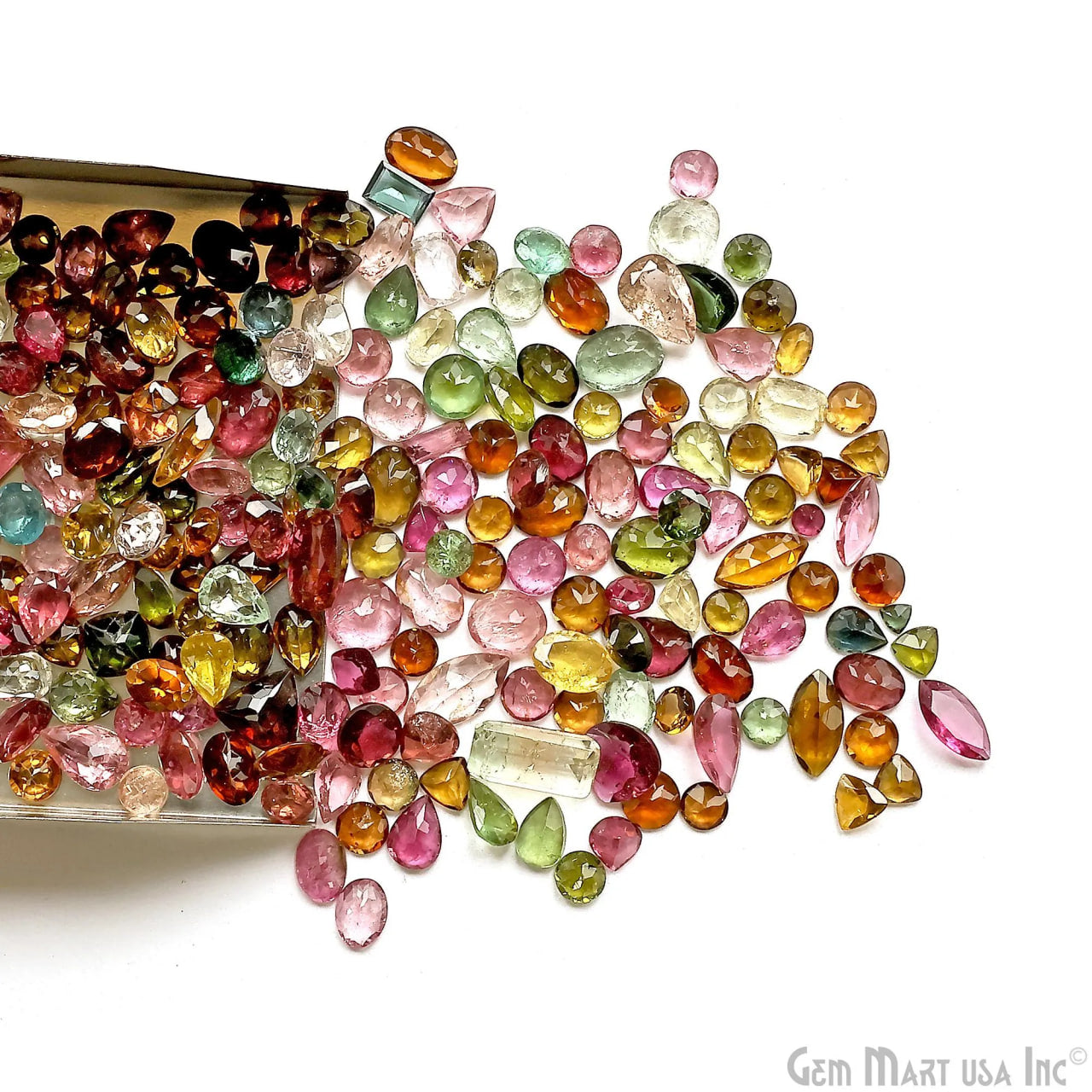 Multi Tourmaline Wholesale Gemstones, 100% Natural Semi-Precious Gems, Multi Color Faceted Loose Gems, 4-10mm, Mixed, 5 Carats