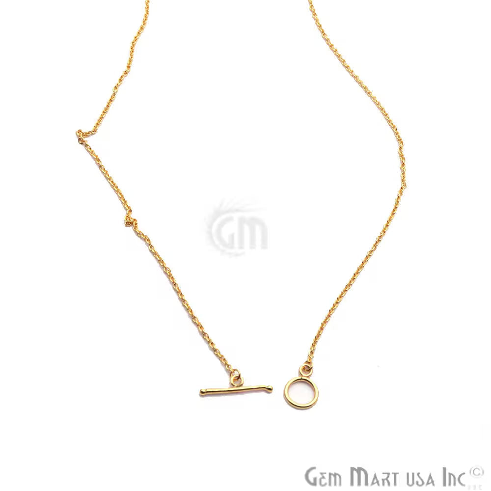 Toggle Necklace Gold Plated Link Chain Necklace