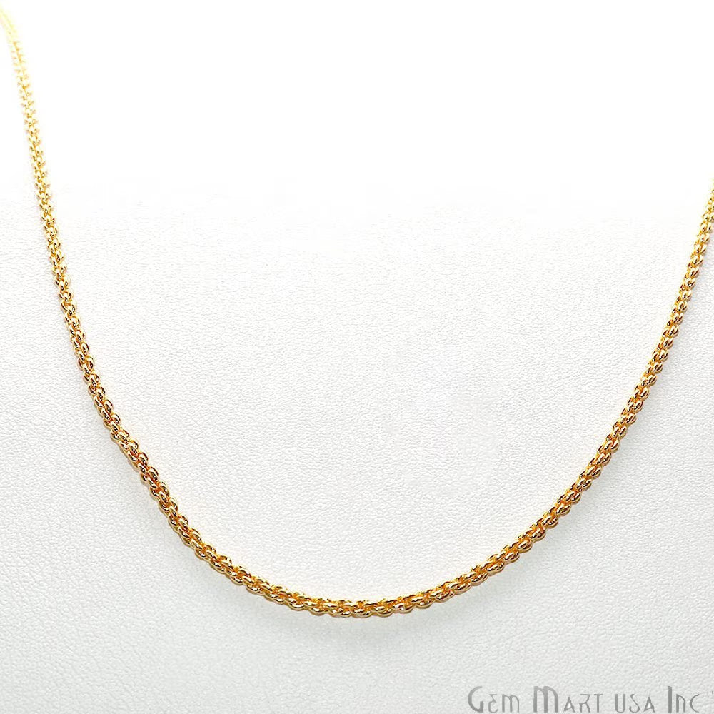 Gold Plated Jewelry Finding Chain Necklace 18 Inch