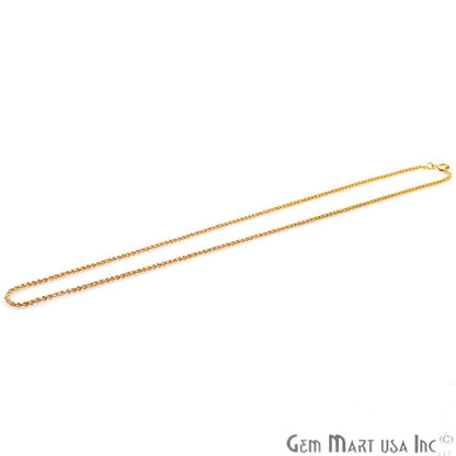 Gold Plated Jewelry Finding Chain Necklace 18 Inch