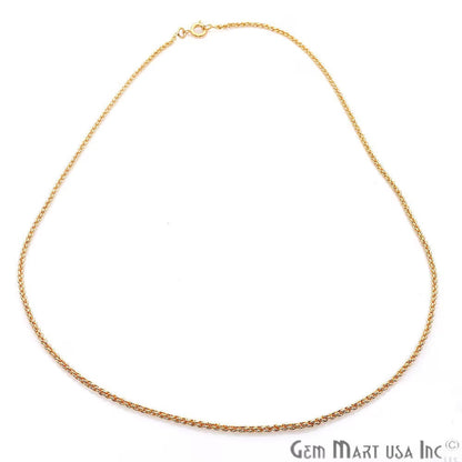 Gold Plated Jewelry Finding Chain Necklace 18 Inch