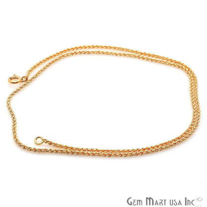 Gold Plated Jewelry Finding Chain Necklace 18 Inch