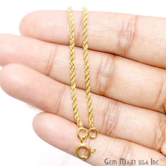 Gold Plated Jewelry Finding Chain Necklace 18 Inch