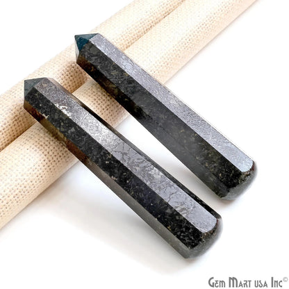 Black Pyrite Gemstone Jumbo Tower Crystal Tower Obelisk Healing Meditation Gemstones 4-5 Inch