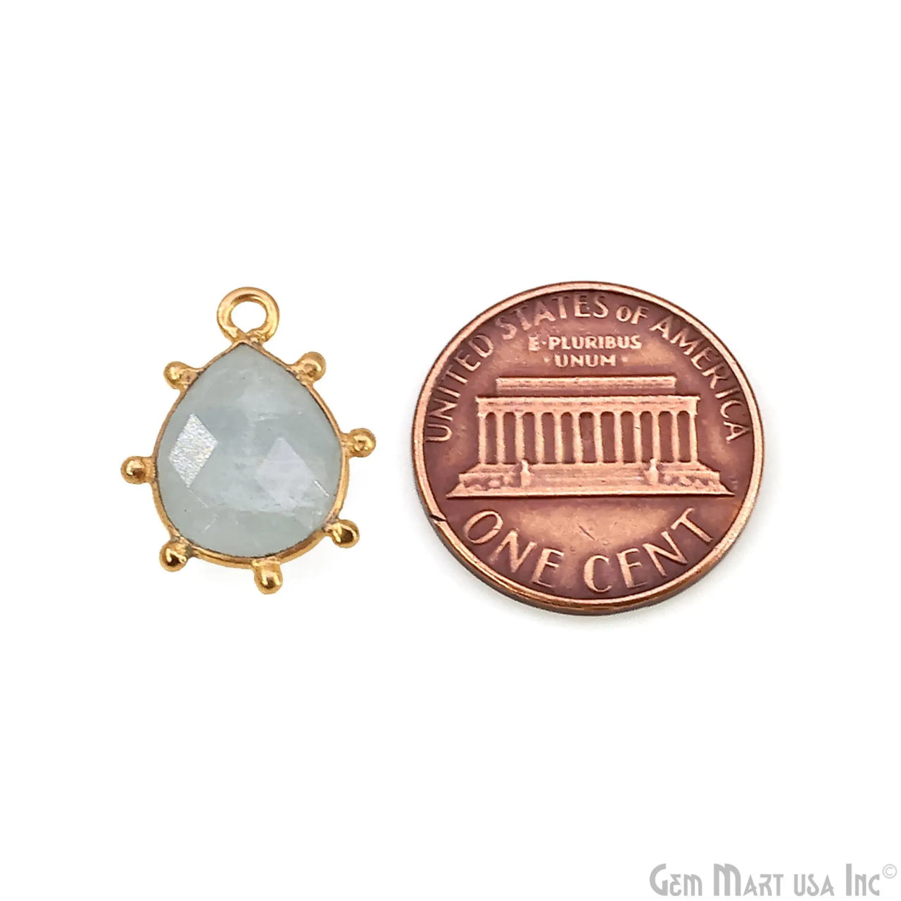 Pears 18x13mm Design Bezel Gold Plated Single Bail Gemstone Connector