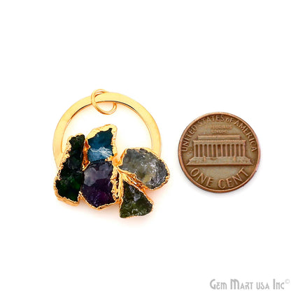 DIY Rough Gemstones for Jewelry Making Supplies Connector - 1pc