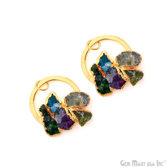 DIY Rough Gemstones for Jewelry Making Supplies Connector - 1pc