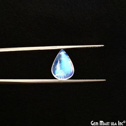 Natural Rainbow Moonstone Pears Cabochon, 9x14mm, AA Quality Blue Fire, 100% Cabochon Loose Stone, Wholesale Gemstones- 10 Carat