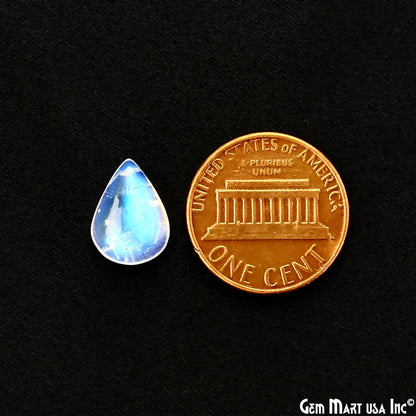 Natural Rainbow Moonstone Pears Cabochon, 9x14mm, AA Quality Blue Fire, 100% Cabochon Loose Stone, Wholesale Gemstones- 10 Carat