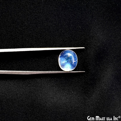 Natural Rainbow Moonstone Oval Cabochon, 11x9mm, AA Quality Blue Fire, 100% Cabochon Loose Stone, Wholesale Gemstones-10 Carat